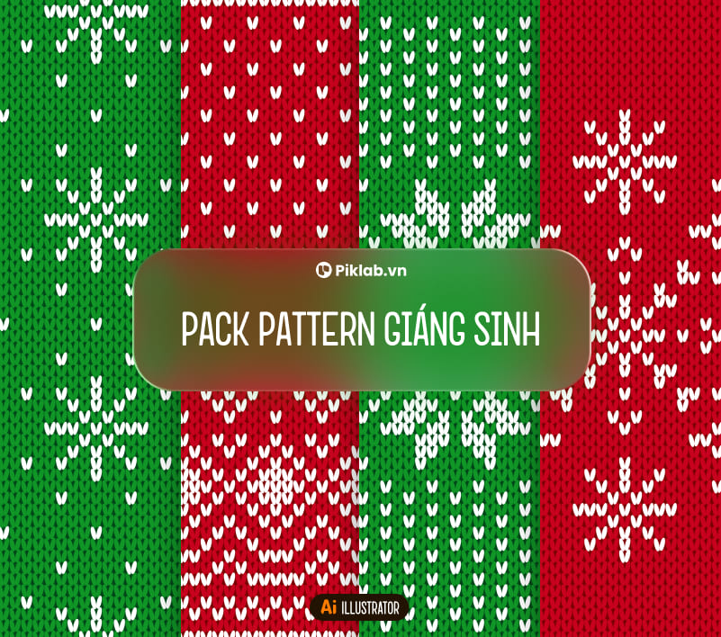 Noel Christmas Design Pattern Pack, Bộ Pattern Hoa Văn Giáng Sinh Đẹp Cho Thiết Kế, Họa Tiết Bông Tuyết